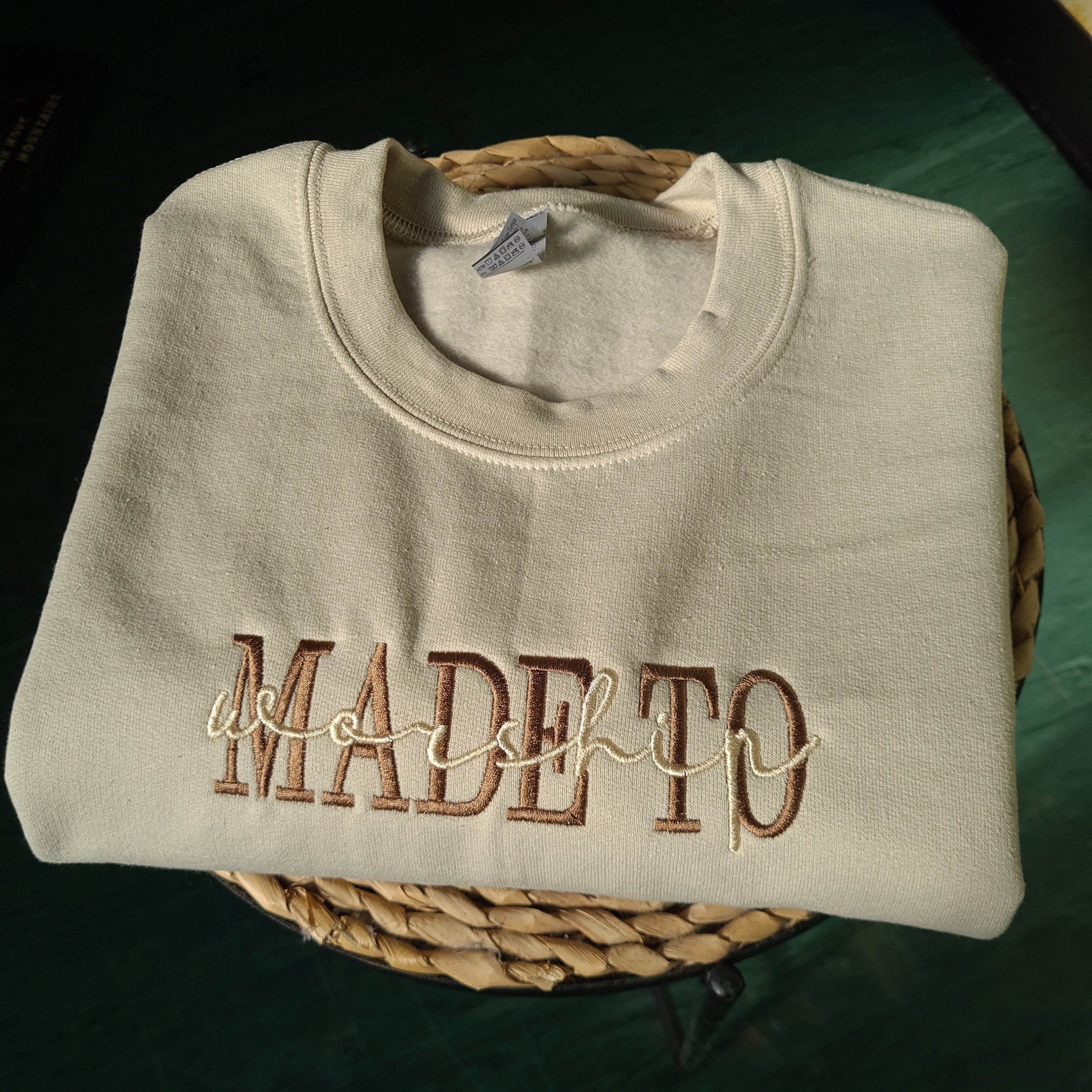 Embroidered 'Made To Worship' Christian Sweatshirt, Christian Clothing, Embroidered Christian Hoodie, Christian Gift, Oversized Crewneck